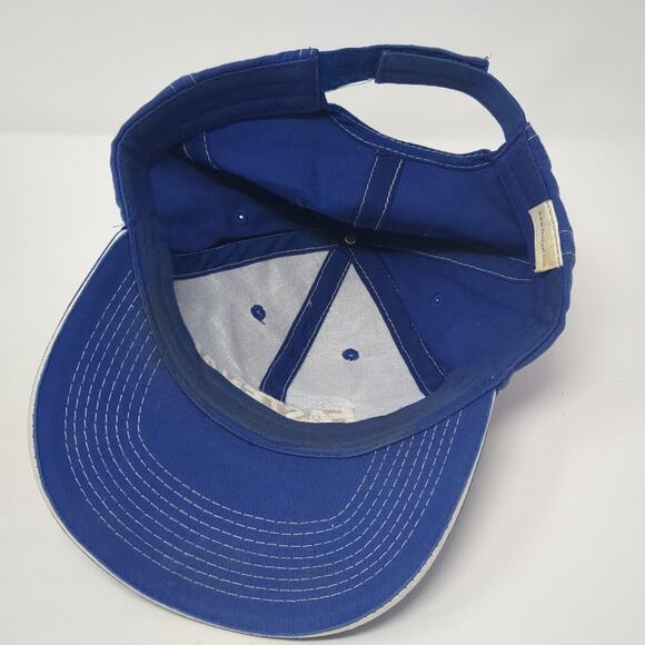 Fastenal Strapback Baseball Cap Blue One Size Adjustable Embroidered 6 Panel - Picture 6 of 9